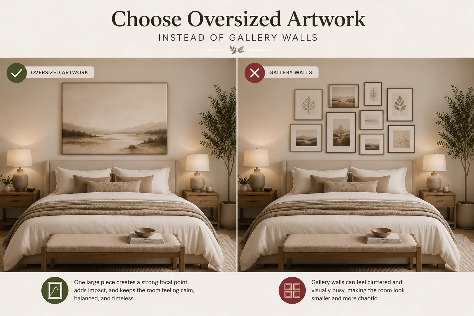 Choose Oversized Artwork Instead of Gallery Walls