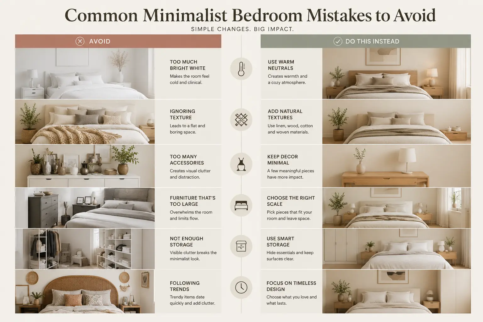 Common Minimalist Bedroom Mistakes to Avoid