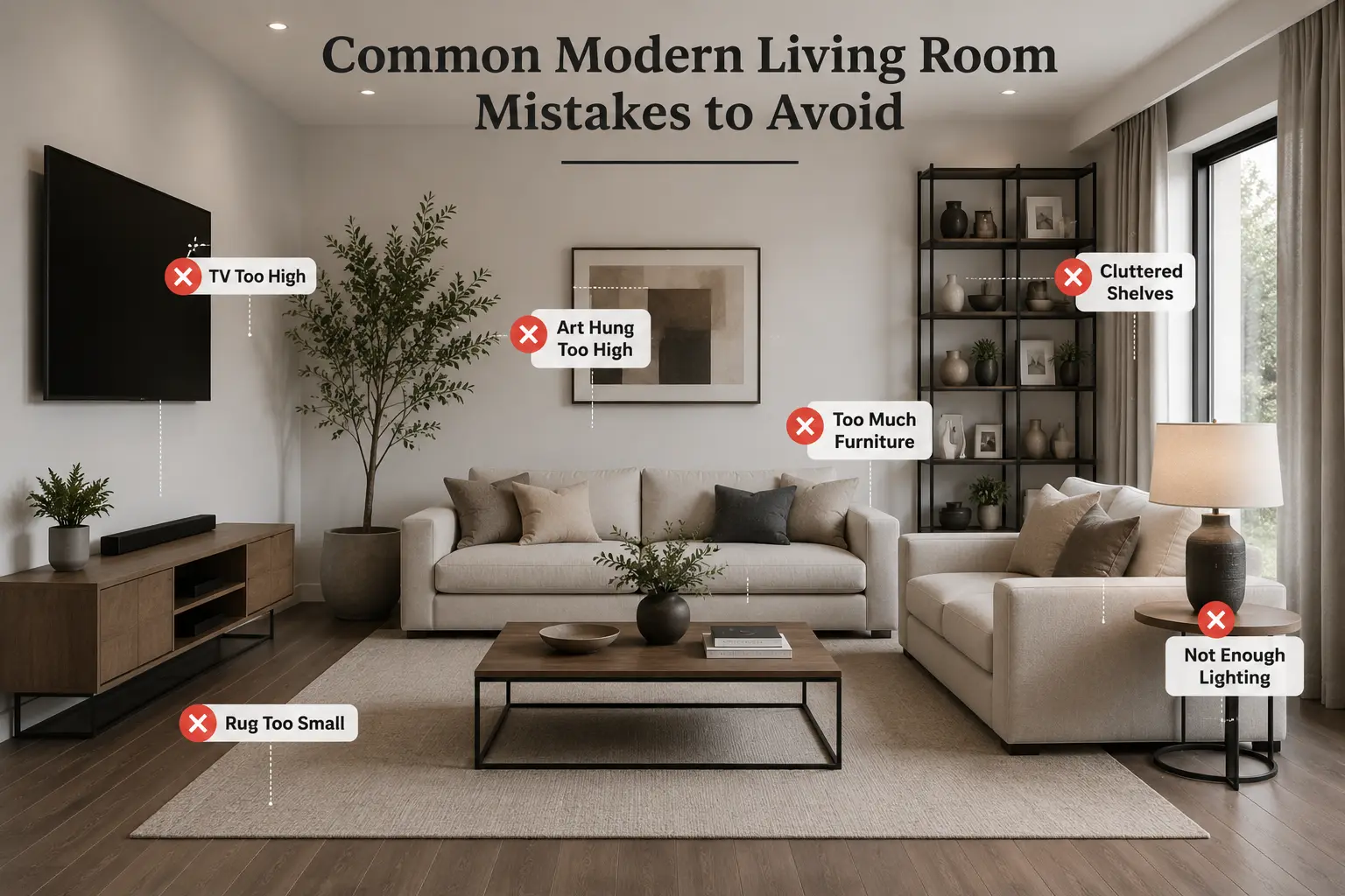 Common Modern Living Room Mistakes to Avoid