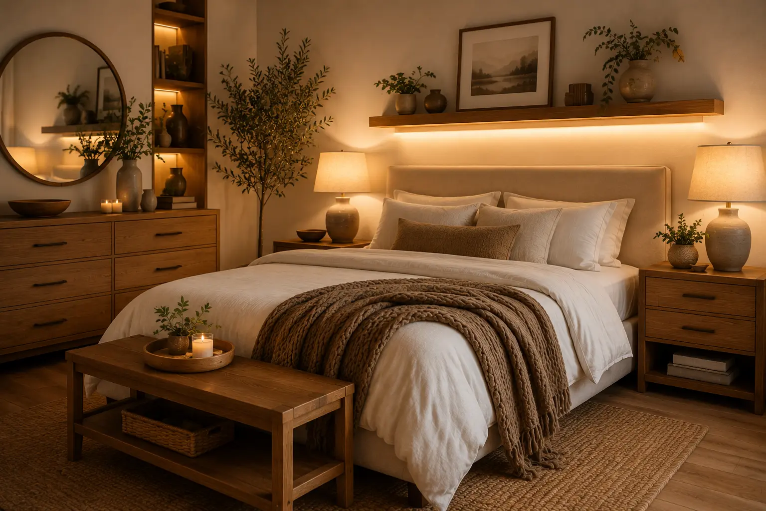 Decorate with Warm Wood Accents