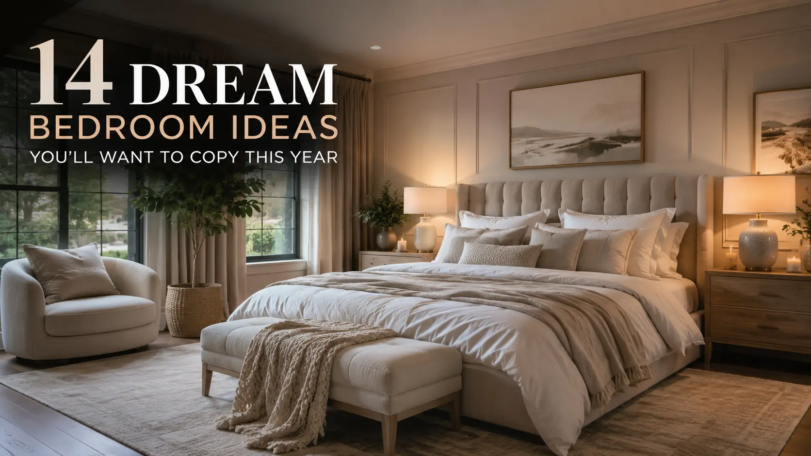 Dream bedroom ideas with cozy neutral decor