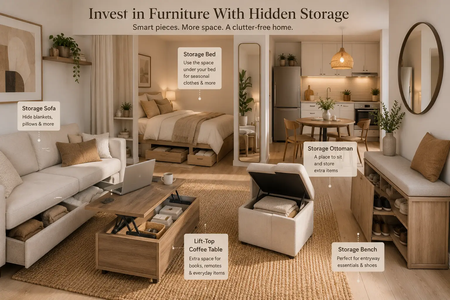 Invest in Furniture With Hidden Storage