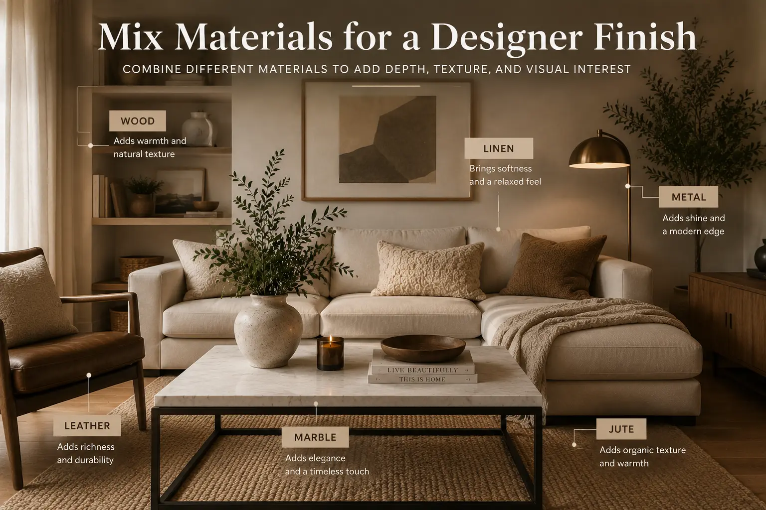 Mix Materials for a Designer Finish