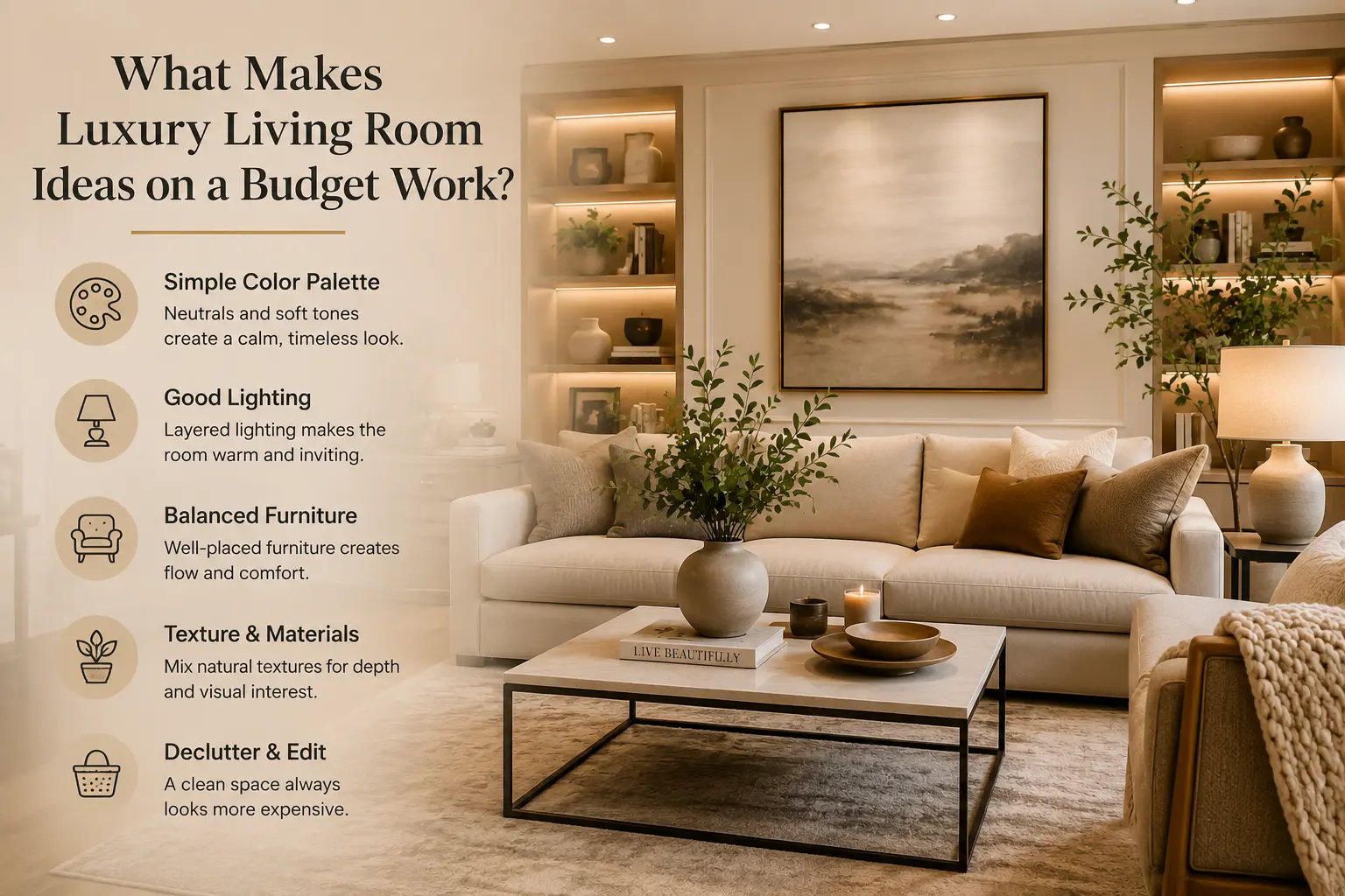 What Makes Luxury Living Room Ideas on a Budget Work?